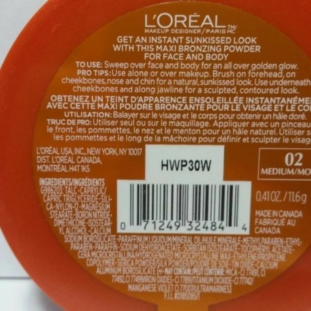 L'oreal Glam Bronze Bronzer Face & Body Medium